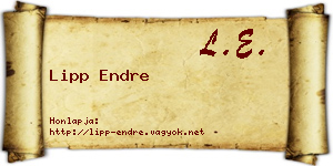 Lipp Endre névjegykártya